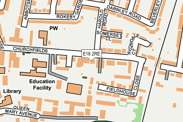 E18 2RE map - OS OpenMap – Local (Ordnance Survey)