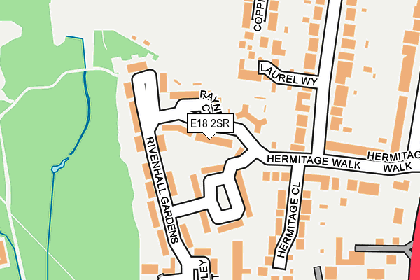 E18 2SR map - OS OpenMap – Local (Ordnance Survey)
