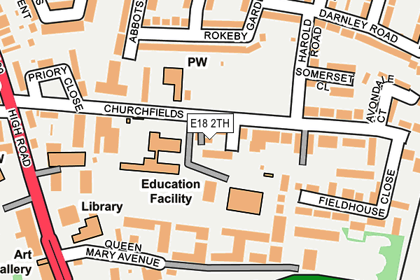 E18 2TH map - OS OpenMap – Local (Ordnance Survey)