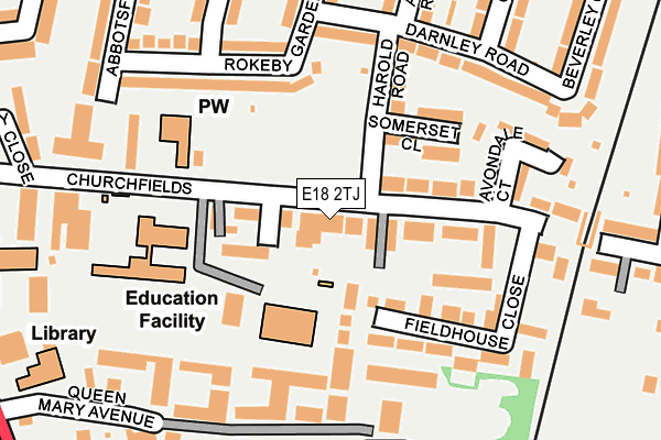 E18 2TJ map - OS OpenMap – Local (Ordnance Survey)
