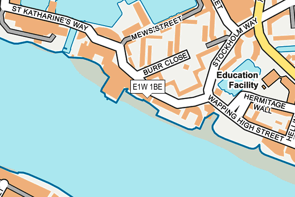 E1W 1BE map - OS OpenMap – Local (Ordnance Survey)