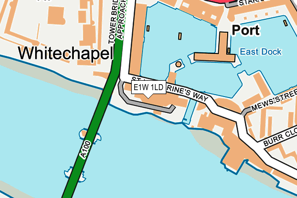 E1W 1LD map - OS OpenMap – Local (Ordnance Survey)