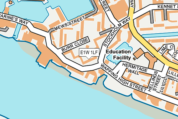 E1W 1LF map - OS OpenMap – Local (Ordnance Survey)