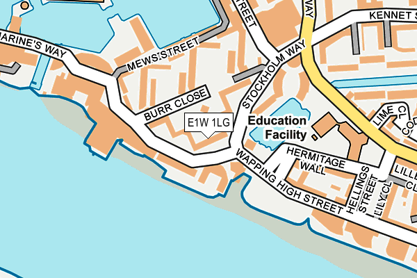 E1W 1LG map - OS OpenMap – Local (Ordnance Survey)