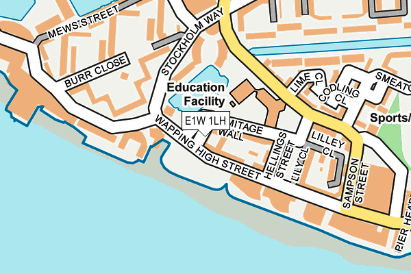 E1W 1LH map - OS OpenMap – Local (Ordnance Survey)