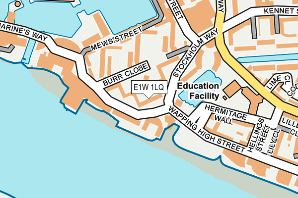 E1W 1LQ map - OS OpenMap – Local (Ordnance Survey)