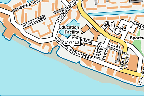 E1W 1LS map - OS OpenMap – Local (Ordnance Survey)