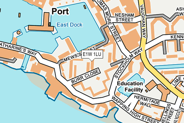 E1W 1LU map - OS OpenMap – Local (Ordnance Survey)