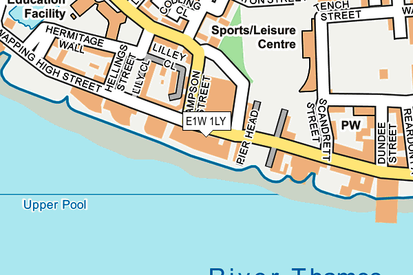 E1W 1LY map - OS OpenMap – Local (Ordnance Survey)