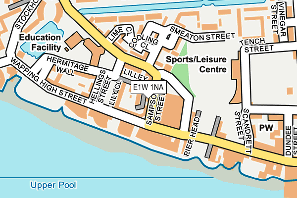 E1W 1NA map - OS OpenMap – Local (Ordnance Survey)