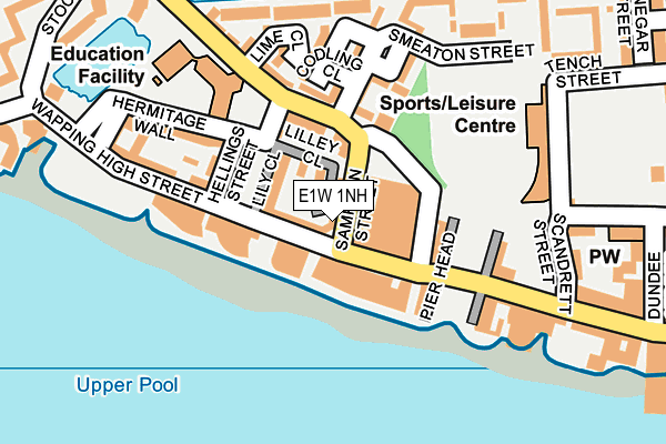 E1W 1NH map - OS OpenMap – Local (Ordnance Survey)
