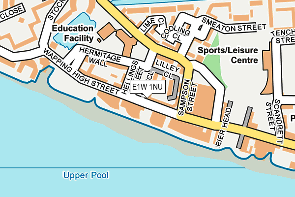 E1W 1NU map - OS OpenMap – Local (Ordnance Survey)