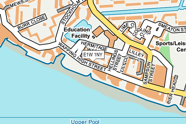 E1W 1NY map - OS OpenMap – Local (Ordnance Survey)