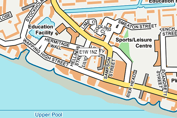 E1W 1NZ map - OS OpenMap – Local (Ordnance Survey)