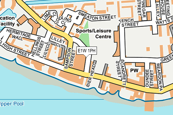 E1W 1PH map - OS OpenMap – Local (Ordnance Survey)