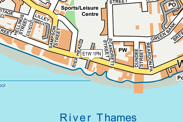 E1W 1PN map - OS OpenMap – Local (Ordnance Survey)