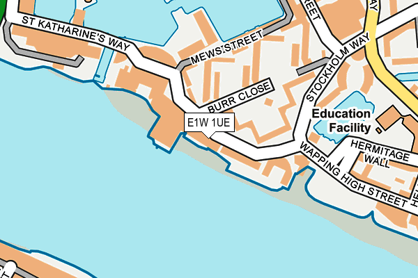 E1W 1UE map - OS OpenMap – Local (Ordnance Survey)