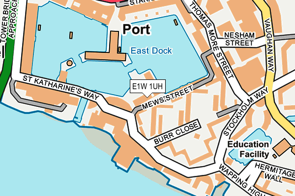 E1W 1UH map - OS OpenMap – Local (Ordnance Survey)