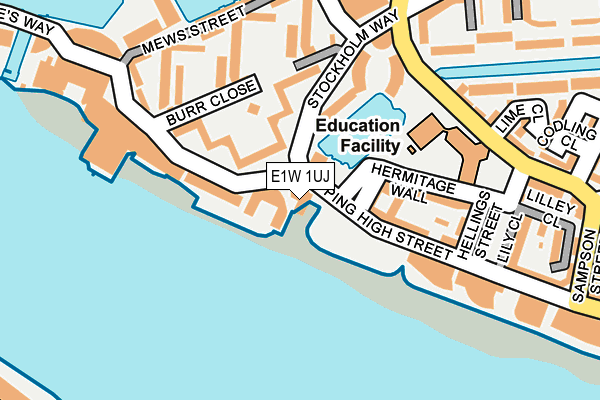 E1W 1UJ map - OS OpenMap – Local (Ordnance Survey)