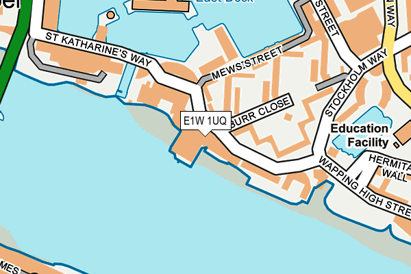 E1W 1UQ map - OS OpenMap – Local (Ordnance Survey)