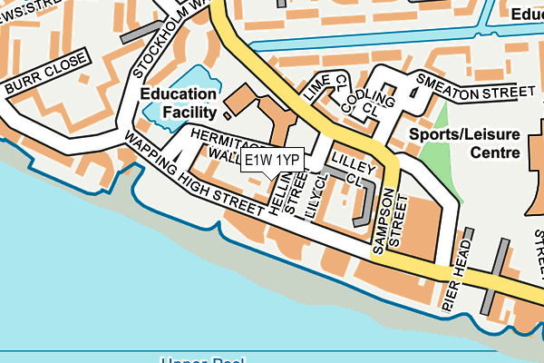 E1W 1YP map - OS OpenMap – Local (Ordnance Survey)