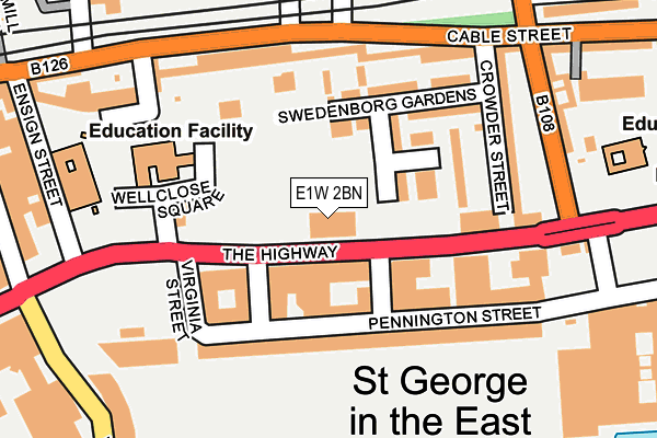 E1W 2BN map - OS OpenMap – Local (Ordnance Survey)