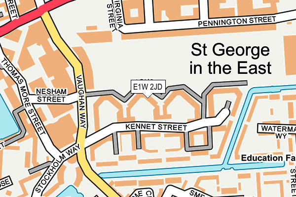 E1W 2JD map - OS OpenMap – Local (Ordnance Survey)