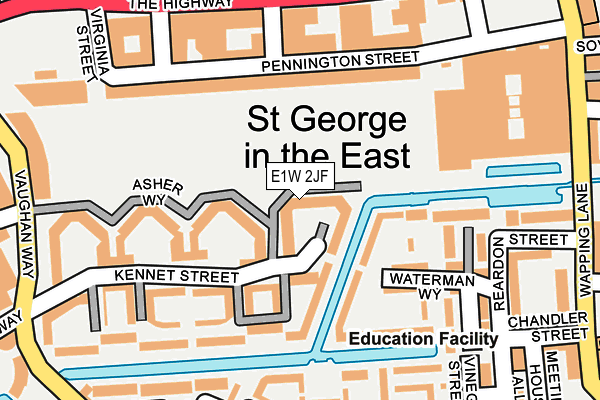 E1W 2JF map - OS OpenMap – Local (Ordnance Survey)