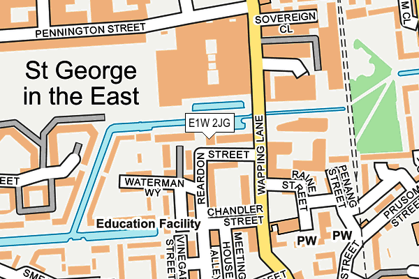 E1W 2JG map - OS OpenMap – Local (Ordnance Survey)