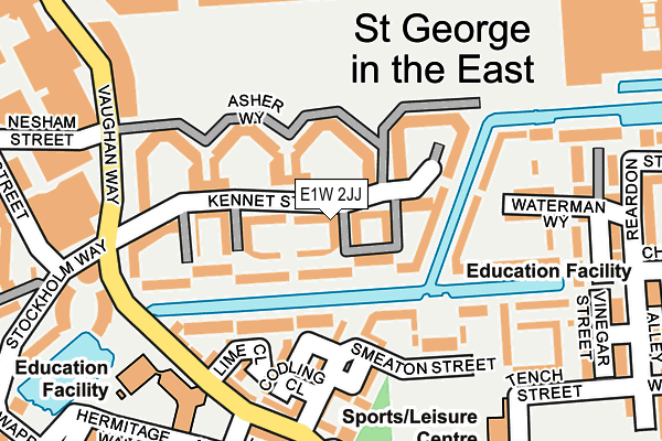 E1W 2JJ map - OS OpenMap – Local (Ordnance Survey)