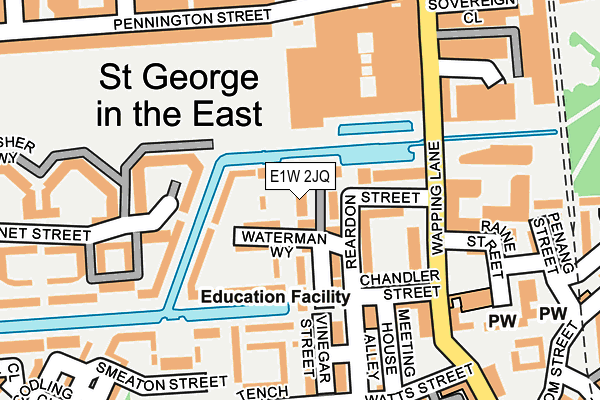 E1W 2JQ map - OS OpenMap – Local (Ordnance Survey)