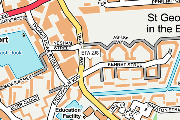 E1W 2JS map - OS OpenMap – Local (Ordnance Survey)