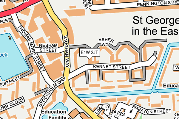 E1W 2JT map - OS OpenMap – Local (Ordnance Survey)