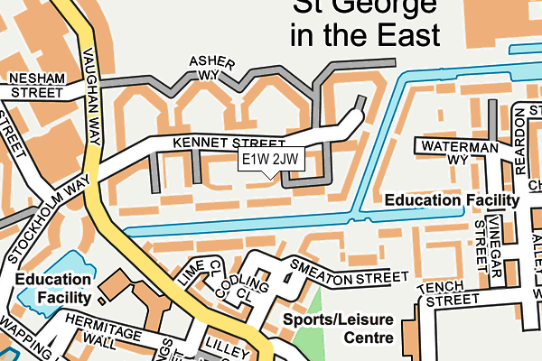 E1W 2JW map - OS OpenMap – Local (Ordnance Survey)