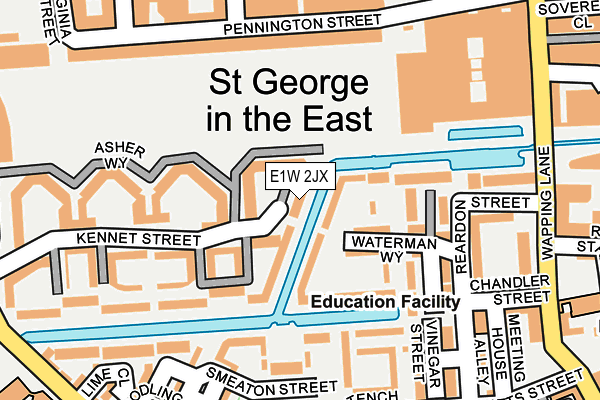 E1W 2JX map - OS OpenMap – Local (Ordnance Survey)