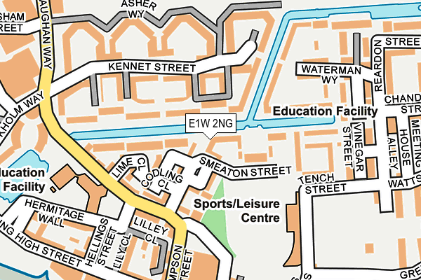 E1W 2NG map - OS OpenMap – Local (Ordnance Survey)