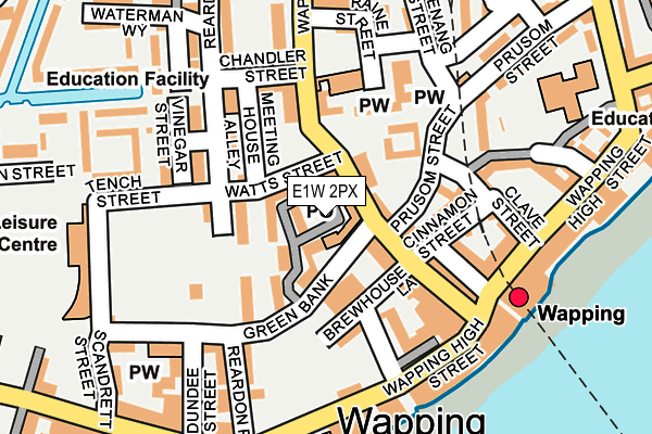 E1W 2PX map - OS OpenMap – Local (Ordnance Survey)
