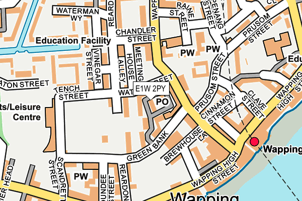 E1W 2PY map - OS OpenMap – Local (Ordnance Survey)