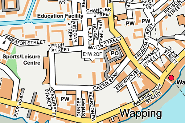 E1W 2QF map - OS OpenMap – Local (Ordnance Survey)