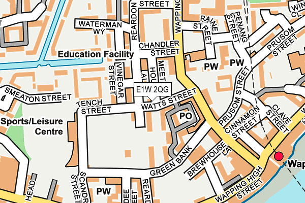 E1W 2QG map - OS OpenMap – Local (Ordnance Survey)