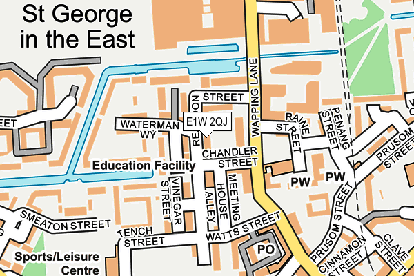 E1W 2QJ map - OS OpenMap – Local (Ordnance Survey)