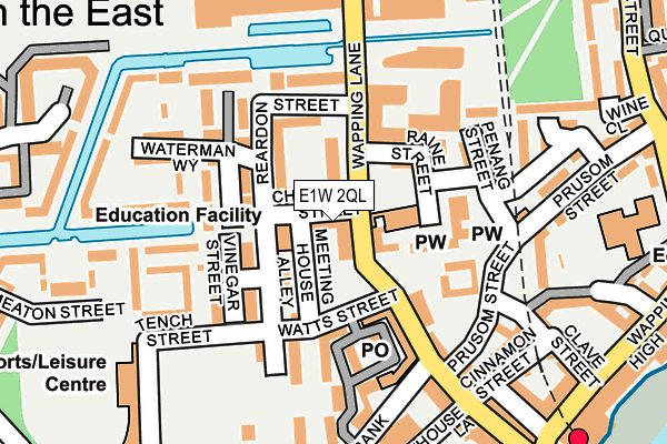 E1W 2QL map - OS OpenMap – Local (Ordnance Survey)
