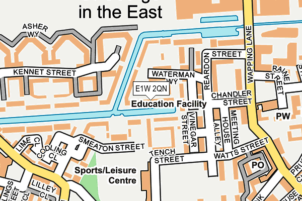 E1W 2QN map - OS OpenMap – Local (Ordnance Survey)