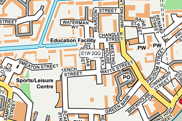 E1W 2QQ map - OS OpenMap – Local (Ordnance Survey)