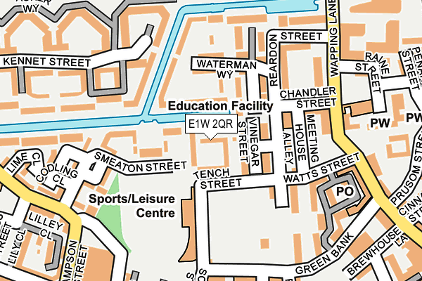 E1W 2QR map - OS OpenMap – Local (Ordnance Survey)