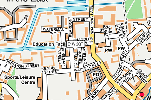 E1W 2QT map - OS OpenMap – Local (Ordnance Survey)