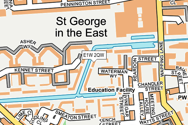 E1W 2QW map - OS OpenMap – Local (Ordnance Survey)