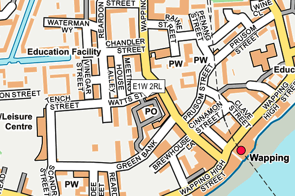 E1W 2RL map - OS OpenMap – Local (Ordnance Survey)