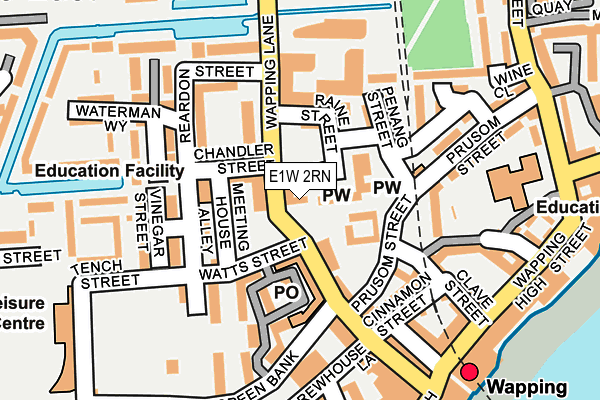 E1W 2RN map - OS OpenMap – Local (Ordnance Survey)