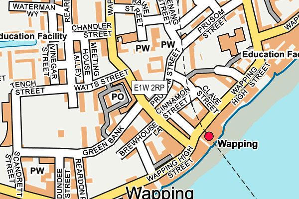 E1W 2RP map - OS OpenMap – Local (Ordnance Survey)